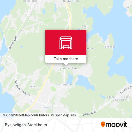 Bysjövägen map