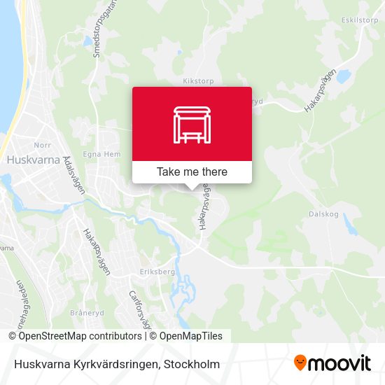 Huskvarna Kyrkvärdsringen map