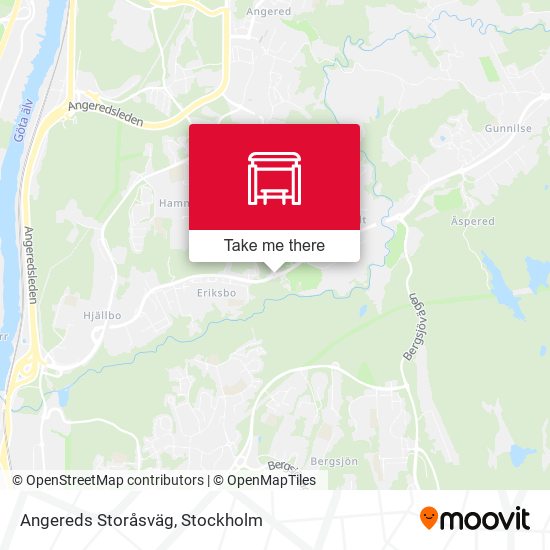 Angereds Storåsväg map