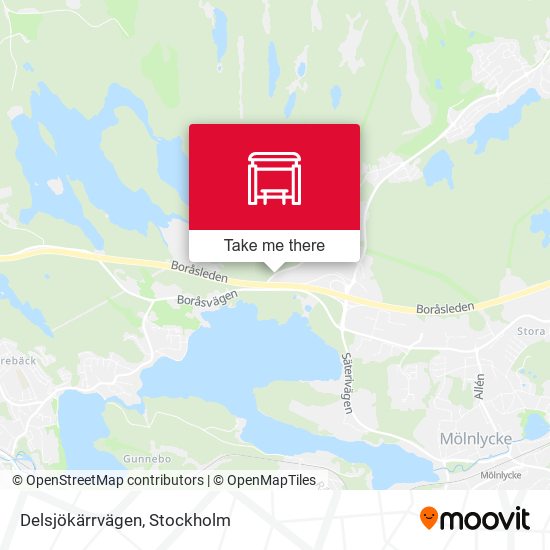 Delsjökärrvägen map