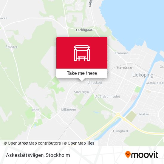 Askeslättsvägen map