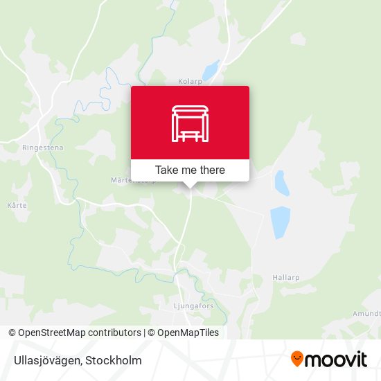 Ullasjövägen map