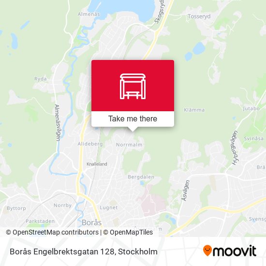 Borås Engelbrektsgatan 128 map
