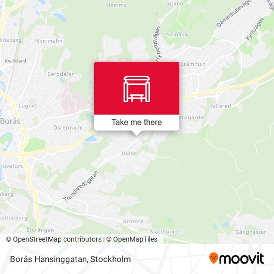 Borås Hansinggatan map