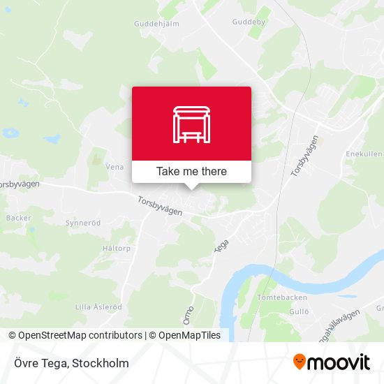 Övre Tega map