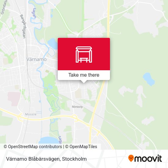 Värnamo Blåbärsvägen map