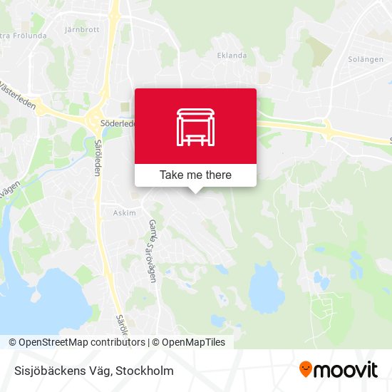 Sisjöbäckens Väg map