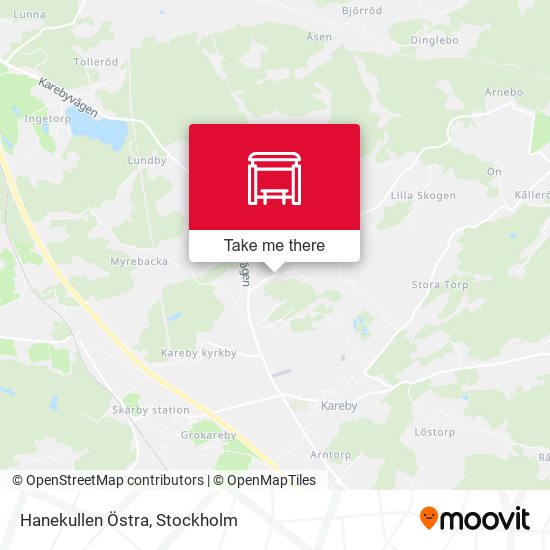 Hanekullen Östra map