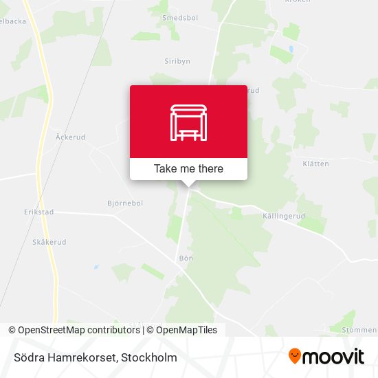 Södra Hamrekorset map