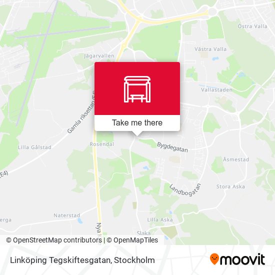 Linköping Tegskiftesgatan map