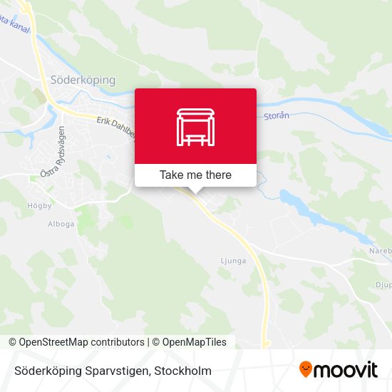 Söderköping Sparvstigen map