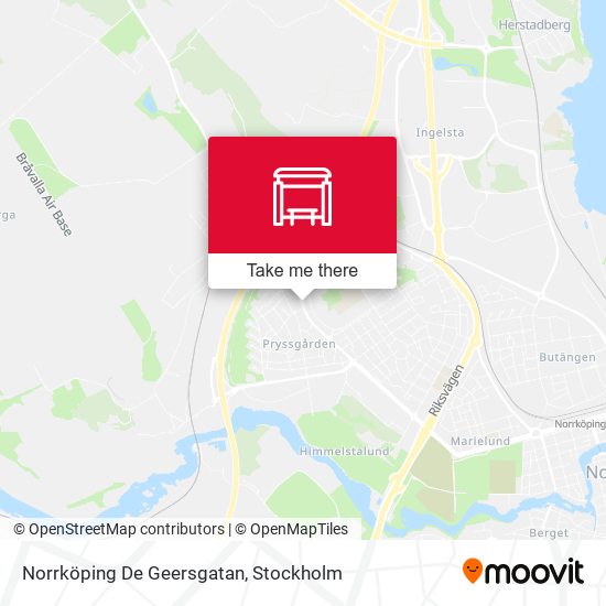 Norrköping De Geersgatan map