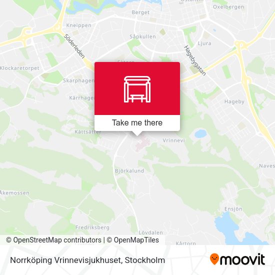 Norrköping Vrinnevisjukhuset map