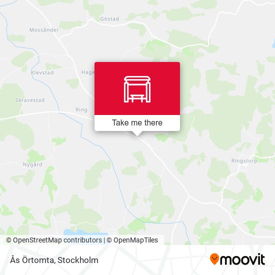 Ås Örtomta map