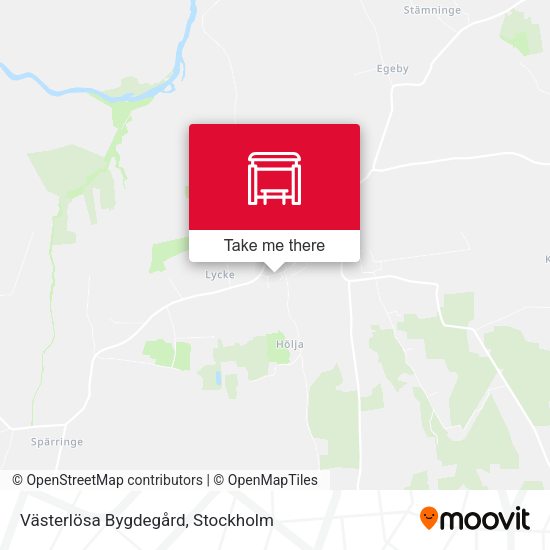 Västerlösa Bygdegård map
