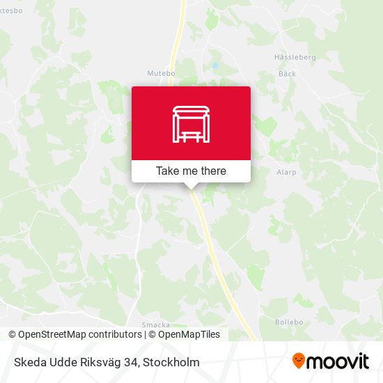Skeda Udde Riksväg 34 map