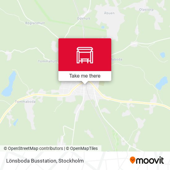 Lönsboda Busstation map