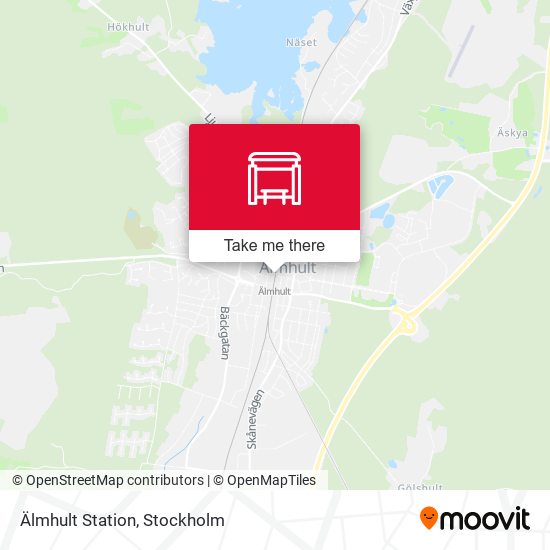 Älmhult Station map