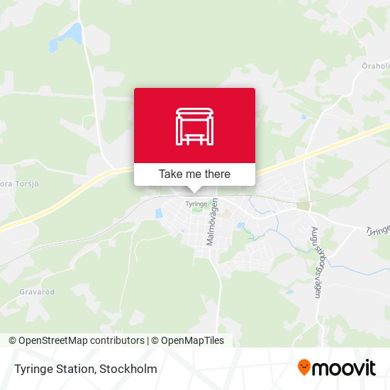 Tyringe Station map