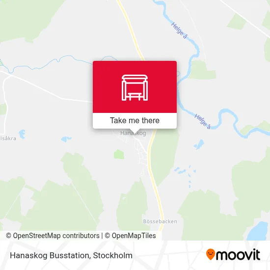 Hanaskog Busstation map