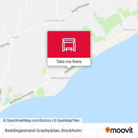 Beddingestrand Granhyddan map