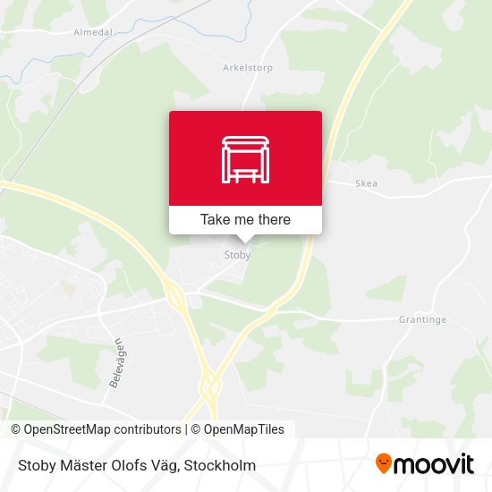 Stoby Mäster Olofs Väg map
