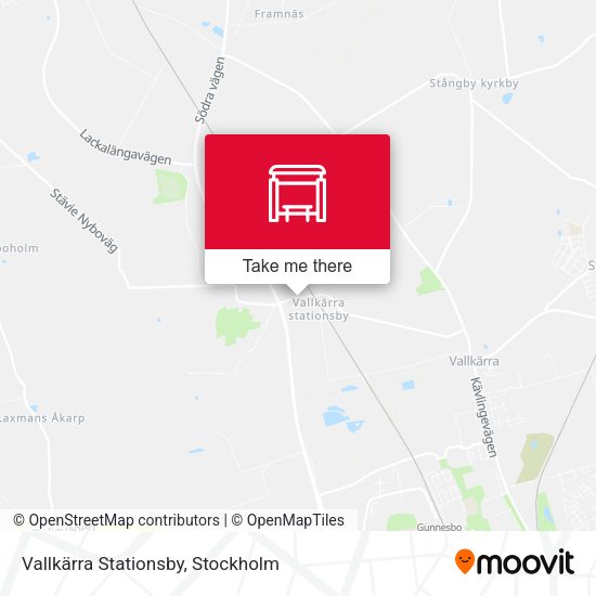Vallkärra Stationsby map