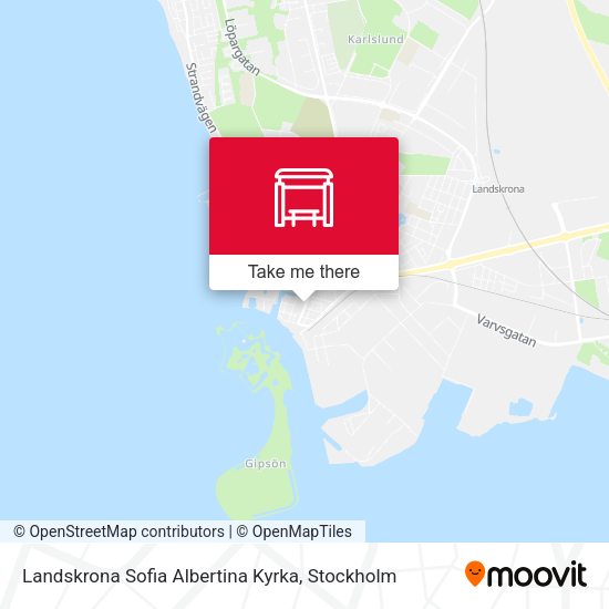 Landskrona Sofia Albertina Kyrka map