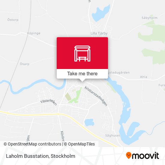 Laholm Busstation map