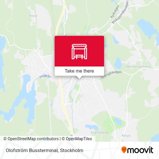 Olofström Bussterminal map