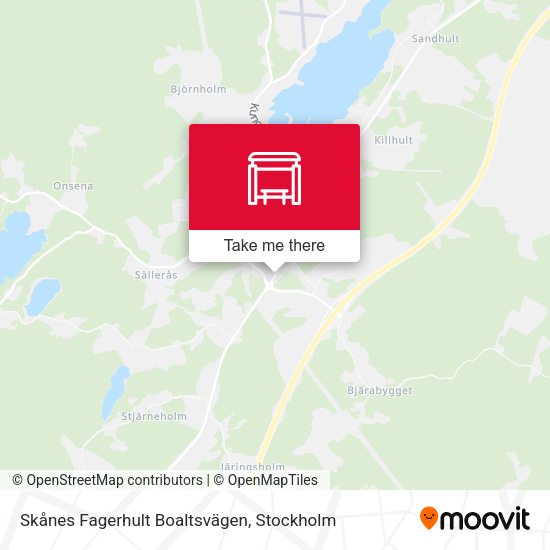 Skånes Fagerhult Boaltsvägen map