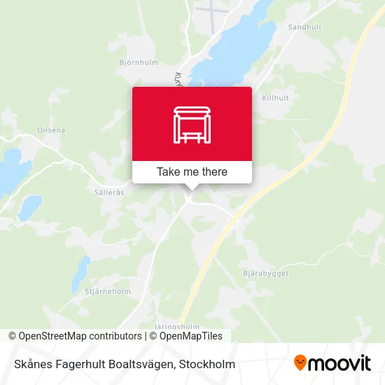 Skånes Fagerhult Boaltsvägen map