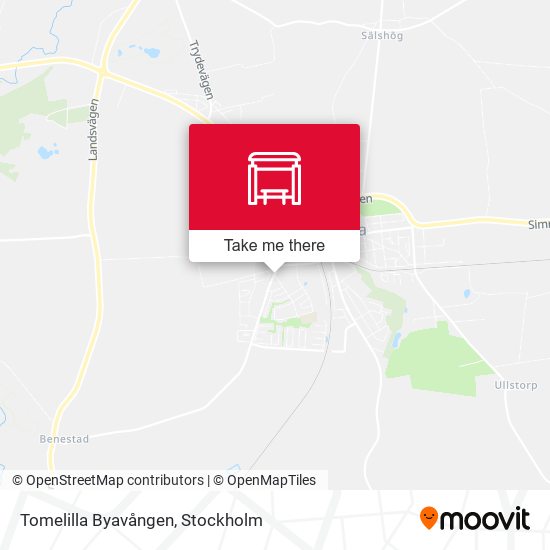 Tomelilla Byavången map