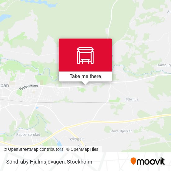 Söndraby Hjälmsjövägen map