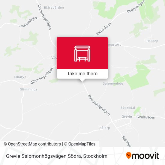 Grevie Salomonhögsvägen Södra map