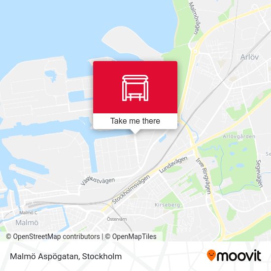 Malmö Aspögatan map