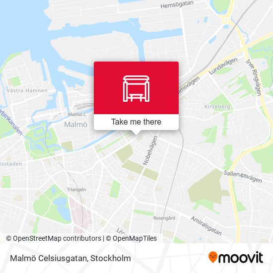 Malmö Celsiusgatan map
