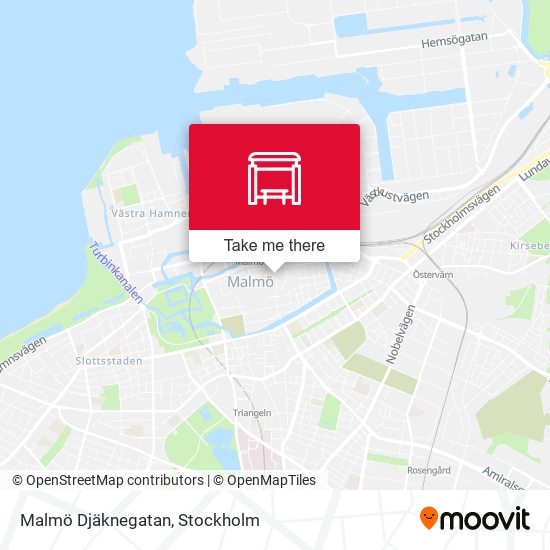 Malmö Djäknegatan map