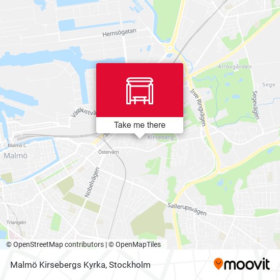 Malmö Kirsebergs Kyrka map