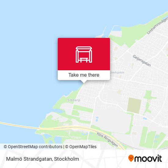 Malmö Strandgatan map