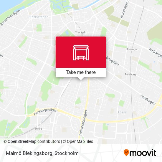 Malmö Blekingsborg map