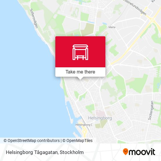 Helsingborg Tågagatan map