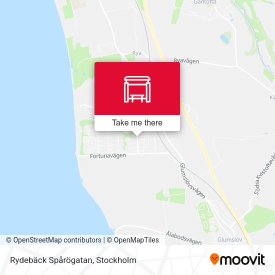 Rydebäck Spårögatan map