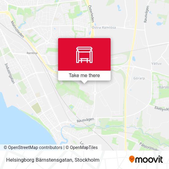 Helsingborg Bärnstensgatan map