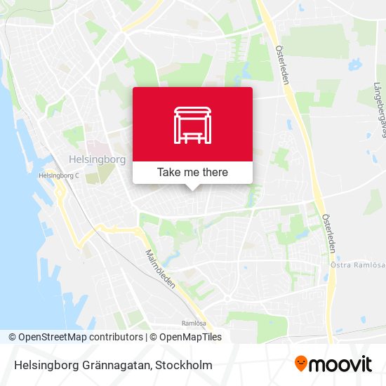Helsingborg Grännagatan map