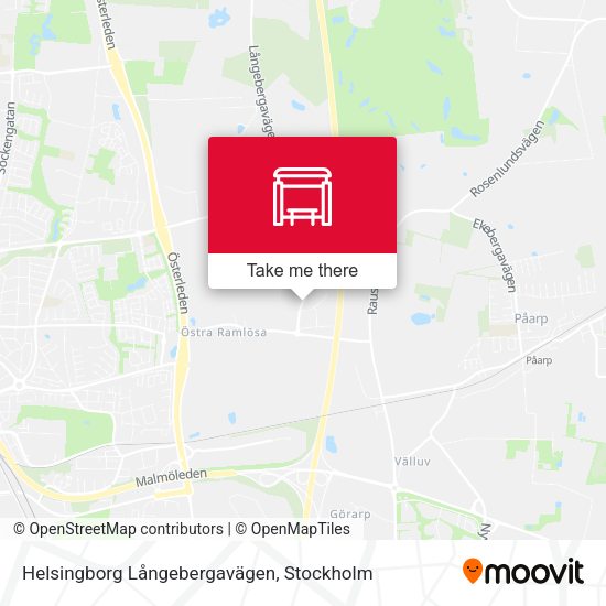 Helsingborg Långebergavägen map