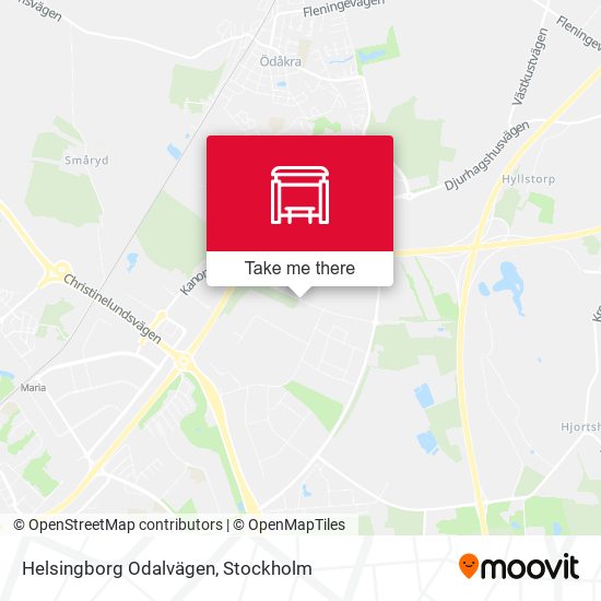 Helsingborg Odalvägen map