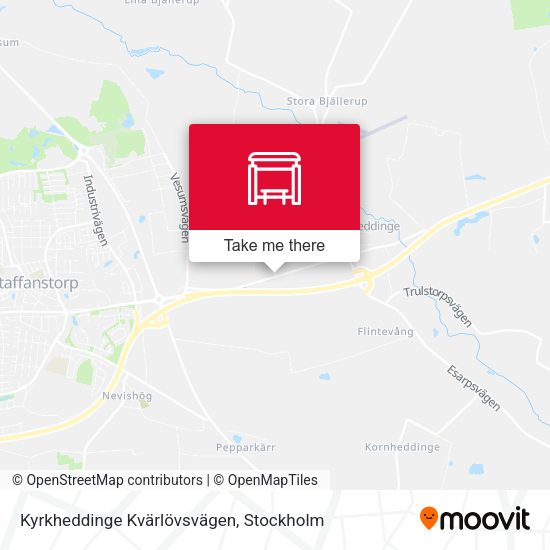 Kyrkheddinge Kvärlövsvägen map