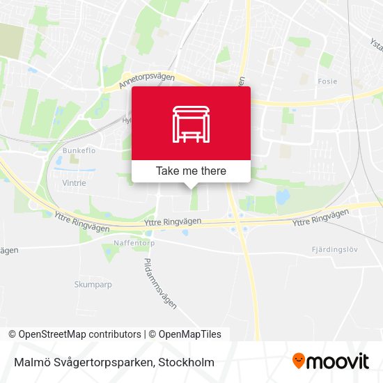 Malmö Svågertorpsparken map