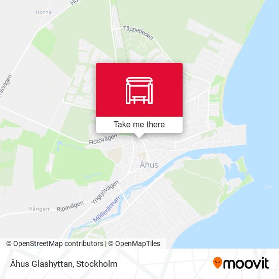 Åhus Glashyttan map